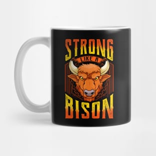 Fierce Strong Like A Bison Wild Animal Strength Mug